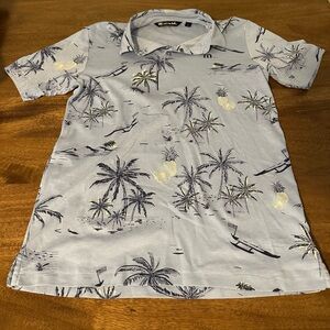 Travis Mathew Light Blur Polo with Palm Print